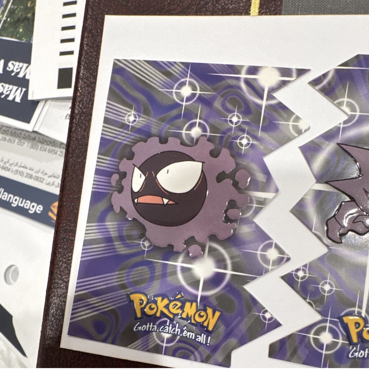 Gastly EV04 Topps Series 3 die-cut embossed card